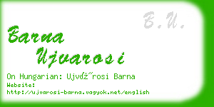 barna ujvarosi business card